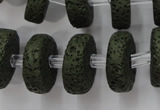 CLV411 15.5 inches 7*20mm tyre dyed lava beads wholesale