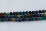 CLV523 15.5 inches 10mm round mixed lava beads wholesale