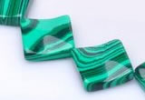 CMA09 15.5 inches 22mm rhombus imitate malachite beads Wholesale