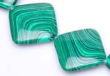 CMA10 15.5 inches 31mm rhombus imitate malachite beads wholesale