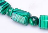 CMA14 8mm round & 10*14mm barrel shape imitate malachite beads