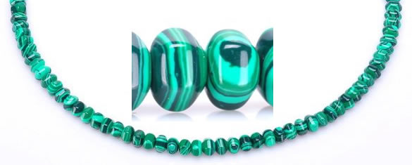 CMA15 4*6mm roundel imitate malachite gemstone beads Wholesale