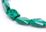 CMA23 8*14mm faceted oval imitate malachite beads Wholesale