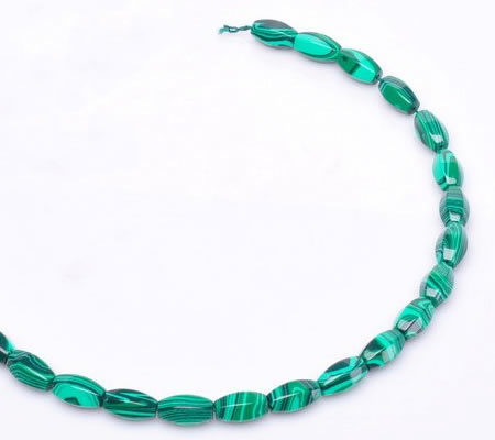 CMA25 8*14mm faceted drum imitate malachite beads Wholesale