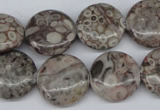 CMB10 15.5 inches 18mm flat round natural medical stone beads