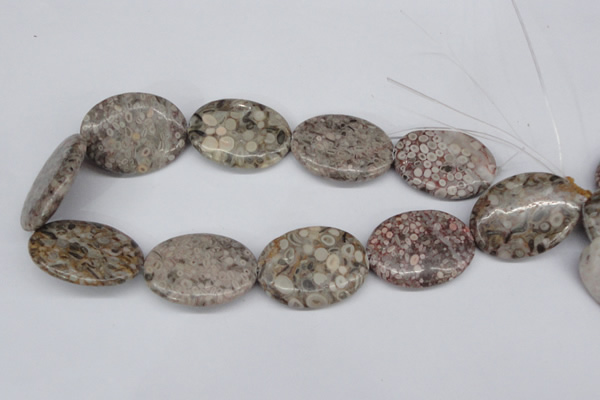 CMB18 15.5 inches 30*40mm oval natural medical stone beads