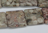 CMB22 15.5 inches 20*20mm square natural medical stone beads