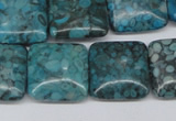 CMB53 15.5 inches 18*18mm square dyed natural medical stone beads