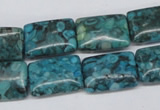 CMB57 15.5 inches 13*18mm rectangle dyed natural medical stone beads