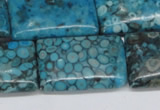 CMB59 15.5 inches 20*30mm rectangle dyed natural medical stone beads