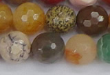 CME104 15.5 inches 12mm faceted round mixed gemstone beads