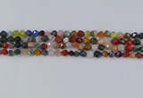 CME106 15.5 inches 6mm faceted nuggets mixed gemstone beads