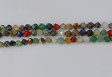 CME107 15.5 inches 8mm faceted nuggets mixed gemstone beads