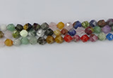 CME108 15.5 inches 10mm faceted nuggets mixed gemstone beads