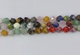 CME109 15.5 inches 12mm faceted nuggets mixed gemstone beads