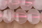 CME201 15.5 inches 7*9mm - 8*10mm pumpkin rose quartz beads