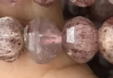 CME238 15.5 inches 10*11mm - 10*12mm pumpkin strawberry quartz beads