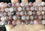 CME252 15.5 inches 7*9mm - 8*10mm pumpkin strawberry quartz beads