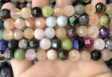 CME254 15.5 inches 7*9mm - 8*10mm pumpkin mixed gemstone beads