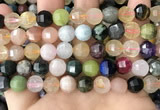 CME255 15.5 inches 10*11mm - 11*12mm pumpkin mixed gemstone beads