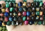 CME257 15.5 inches 10*11mm - 11*12mm pumpkin mixed tiger eye beads