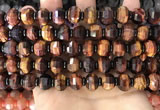 CME306 15.5 inches 8*11mm - 9*12mm pumpkin tiger eye beads