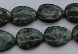 CME32 15.5 inches 15*20mm flat teardrop emerald gemstone beads