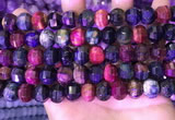 CME328 15.5 inches 9*11mm - 10*12mm pumpkin colorful tiger eye beads