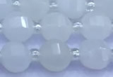 CME341 15 inches 8mm pumpkin blue chalcedony beads