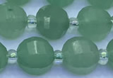 CME350 15 inches 8mm pumpkin green aventurine beads