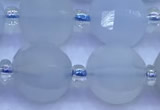 CME358 15 inches 10mm pumpkin blue chalcedony beads