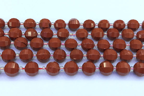 CME371 15 inches 10mm pumpkin red jasper beads