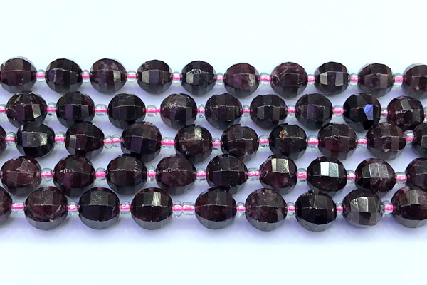 CME373 15 inches 10mm pumpkin red garnet beads