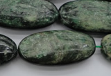 CME38 15.5 inches 20*40mm oval emerald gemstone beads