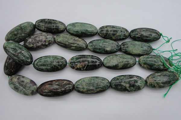 CME38 15.5 inches 20*40mm oval emerald gemstone beads