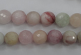 CMG124 15.5 inches 12mm faceted round natural morganite beads