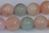 CMG175 15.5 inches 14mm round morganite gemstone beads wholesale