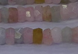 CMG220 15.5 inches 4*6mm faceted rondelle morganite beads