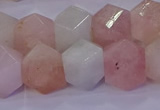 CMG226 15.5 inches 12*14mm - 14*16mm faceted nuggets morganite beads