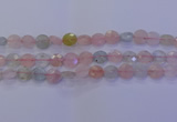 CMG253 15.5 inches 10mm faceted coin morganite beads