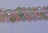 CMG256 15.5 inches 16mm faceted coin morganite beads