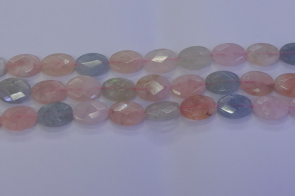 CMG267 15.5 inches 12*16mm faceted oval morganite beads