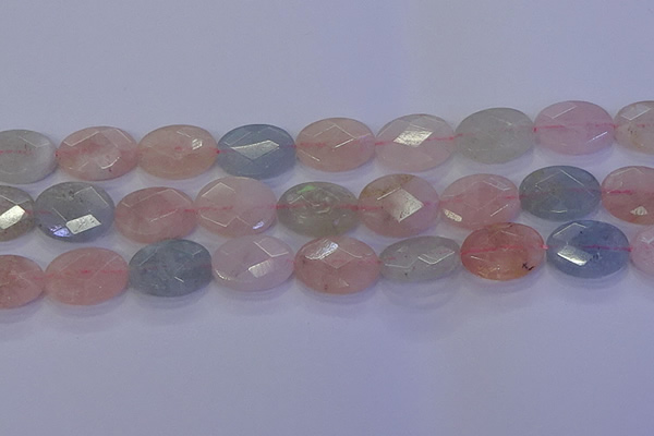 CMG269 15.5 inches 15*20mm faceted oval morganite beads