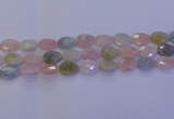 CMG272 15.5 inches 10*14mm faceted flat teardrop morganite beads