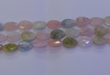 CMG274 15.5 inches 13*18mm faceted flat teardrop morganite beads