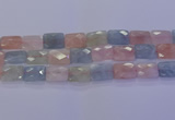 CMG281 15.5 inches 15*20mm faceted rectangle morganite beads