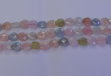 CMG283 15.5 inches 10*10mm faceted heart morganite beads