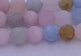 CMG302 15.5 inches 8mm round matte morganite beads wholesale