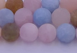 CMG303 15.5 inches 10mm round matte morganite beads wholesale