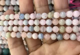 CMG330 15.5 inches 6mm round morganite beads wholesale